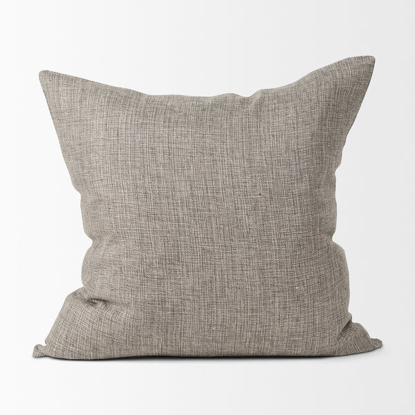 Jacklyn Grey Linen Square Decorative Pillow Cover