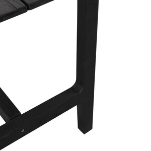 Dawn Outdoor Counter Table in Black, Teak Wood