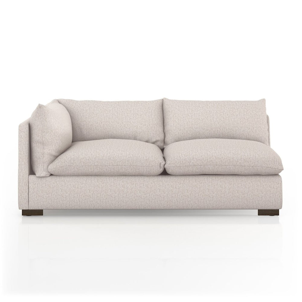 Westwood Sectional In Bayside Pebble And Espresso