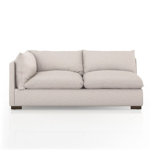 Westwood Sectional In Bayside Pebble And Espresso