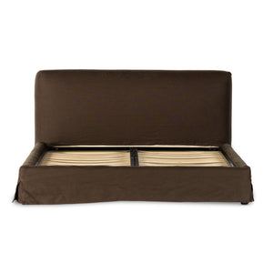 Aidan Slipcover King Bed - Brussels Coffee