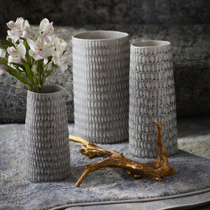 Somerville Vase in Oyster Silver