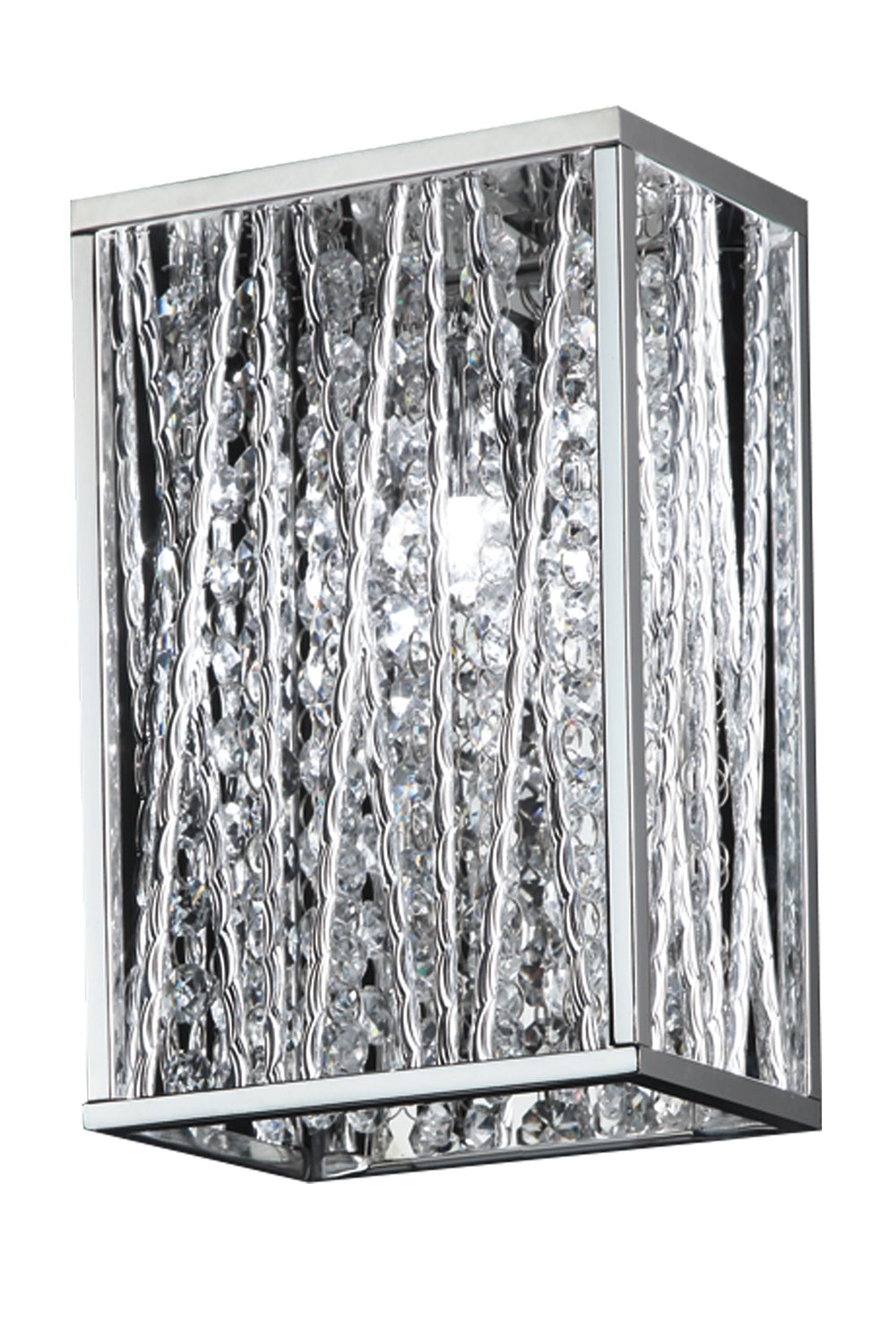 Terra 1 Light Wall Sconce in Chrome Finish
