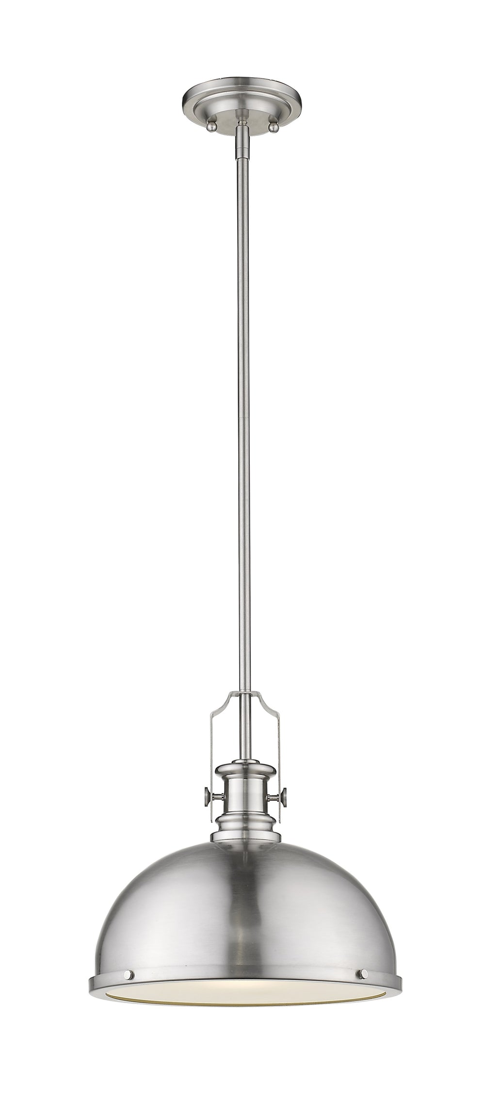 Melange 1 Light Pendant in Brushed Nickel Finish