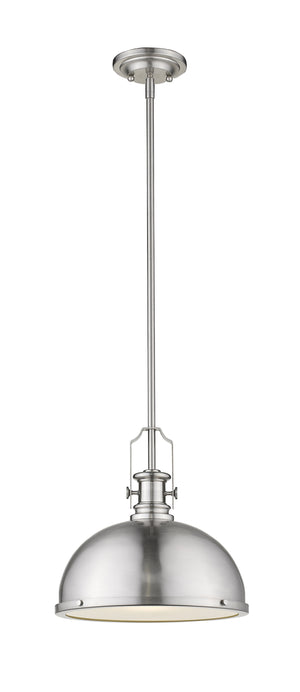 Melange 1 Light Pendant in Brushed Nickel Finish