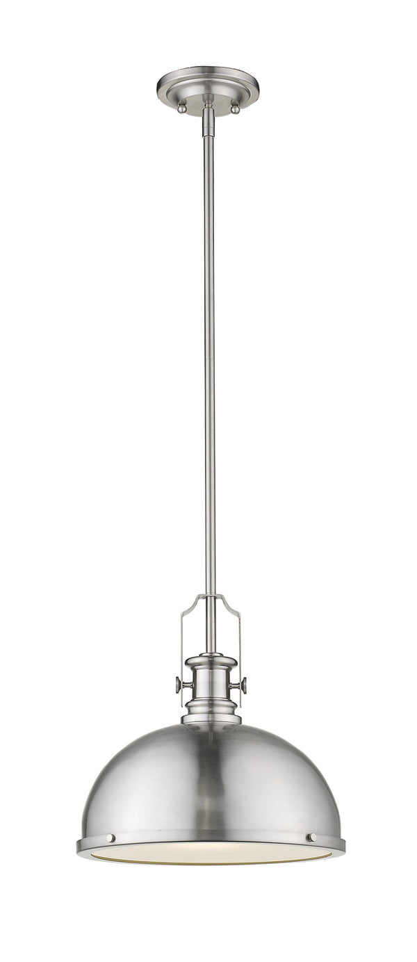 Melange 1 Light Pendant in Brushed Nickel Finish