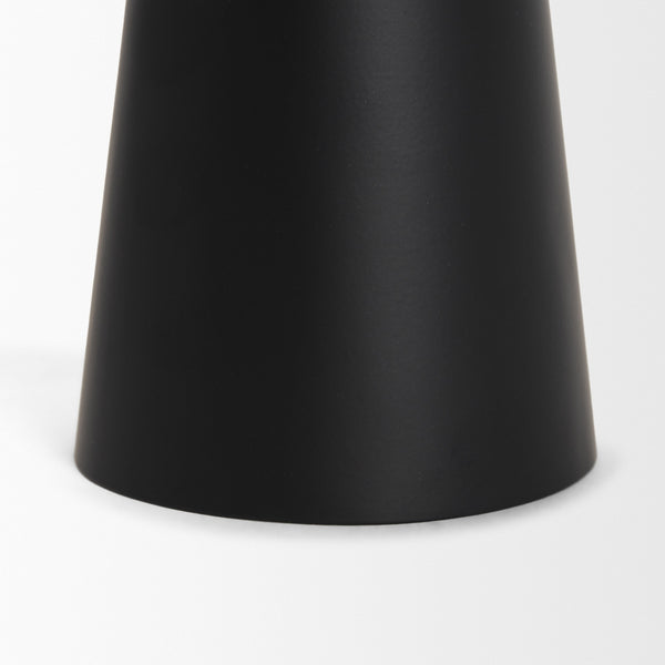 Quadir Tall Matte Black Metal Candle Holder
