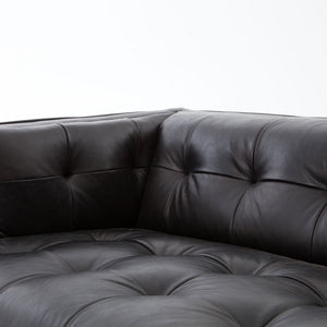 DYLAN LEATHER SOFA-RIDER BLACK