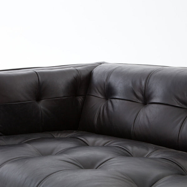 DYLAN LEATHER SOFA-RIDER BLACK