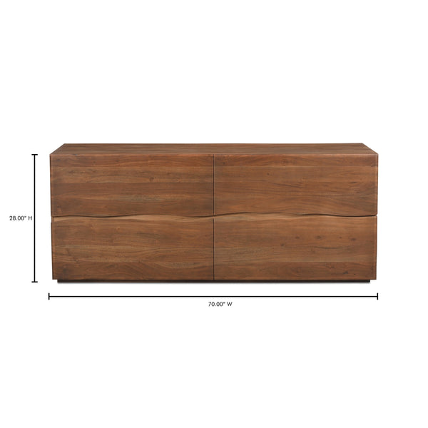Moe's Watson 4-Drawer Brown Dresser