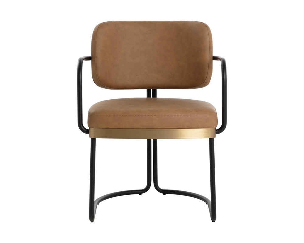 JALEN DINING ARMCHAIR - MILLIKEN COGNAC
