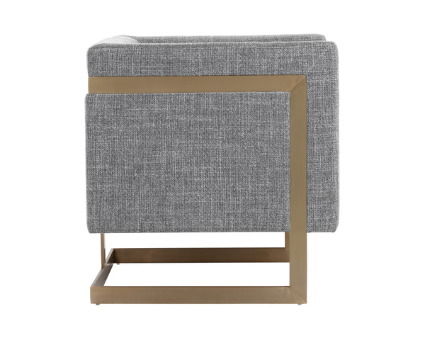 YVETTE ARMCHAIR - GOLD - CHACHA GREY