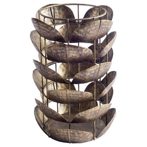 Henley I Small Bronze Metal Decorative Table Candle Holder