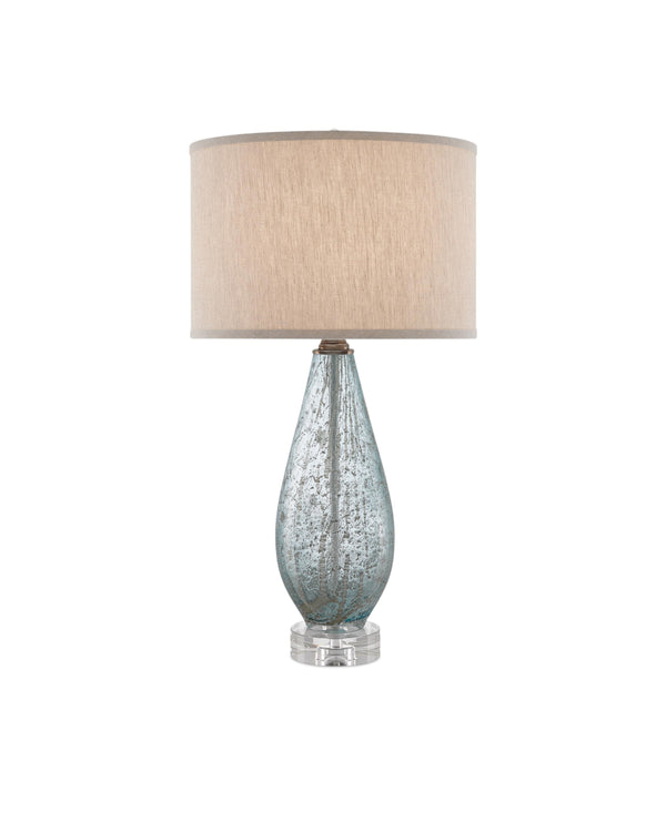 Optimist Table Lamp In Pale Blue Speckle