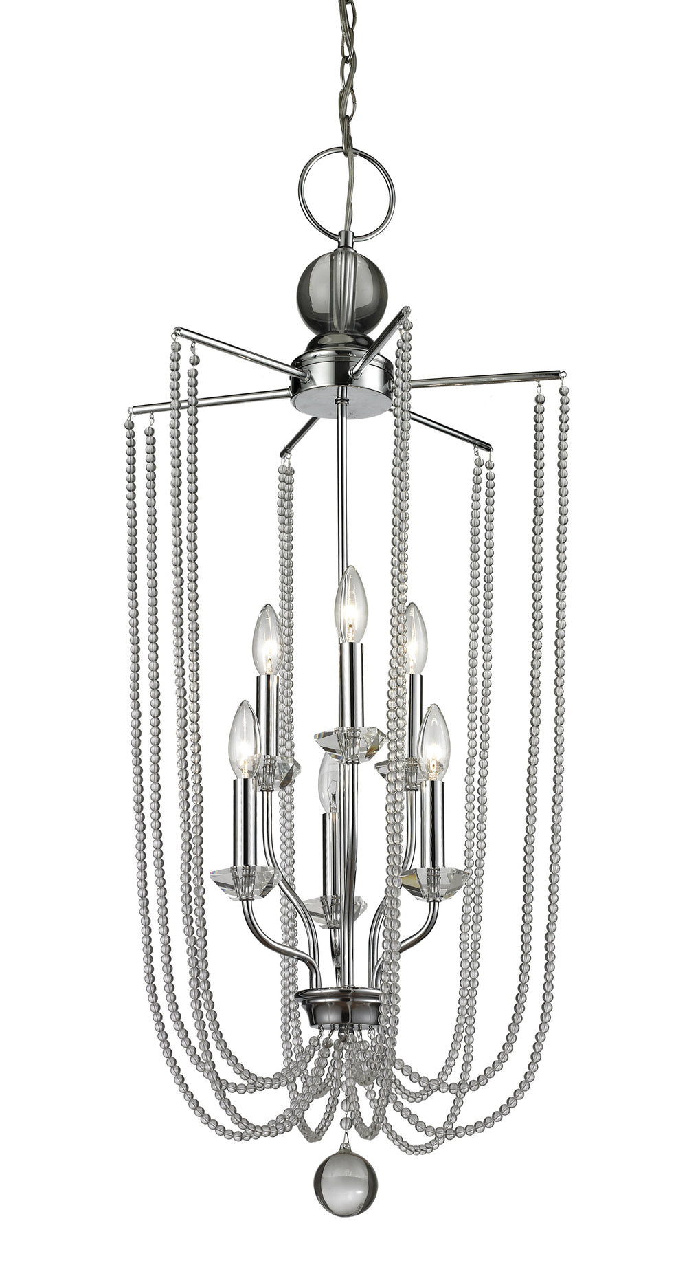 Serenade 6 Light Pendant in Chrome  Finish