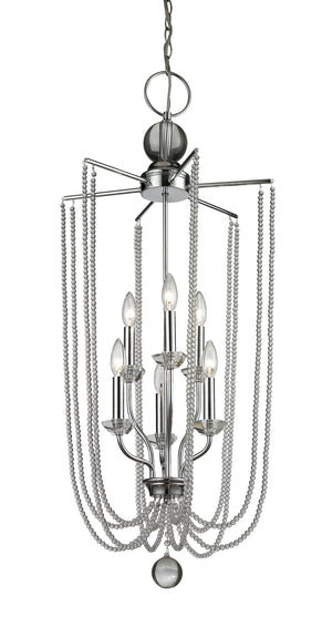 Serenade 6 Light Pendant in Chrome  Finish