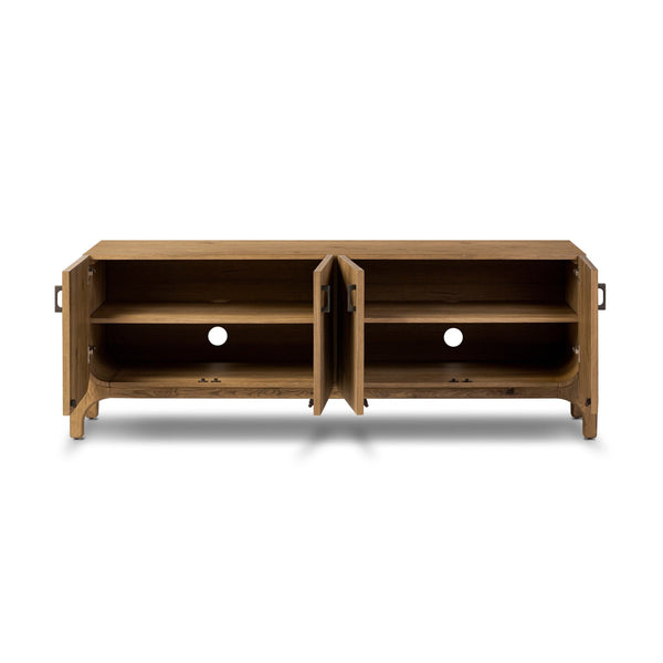 Bloomfield Media Console - Worn Oak Veneer