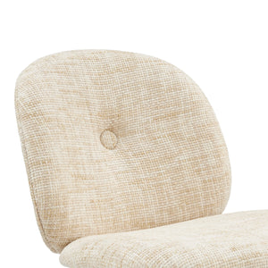 Nisha KD Chenille Dining Side Chair, Allure Cream