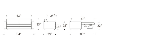CARNELL BED INSIDE WITH STANDARD ARMS