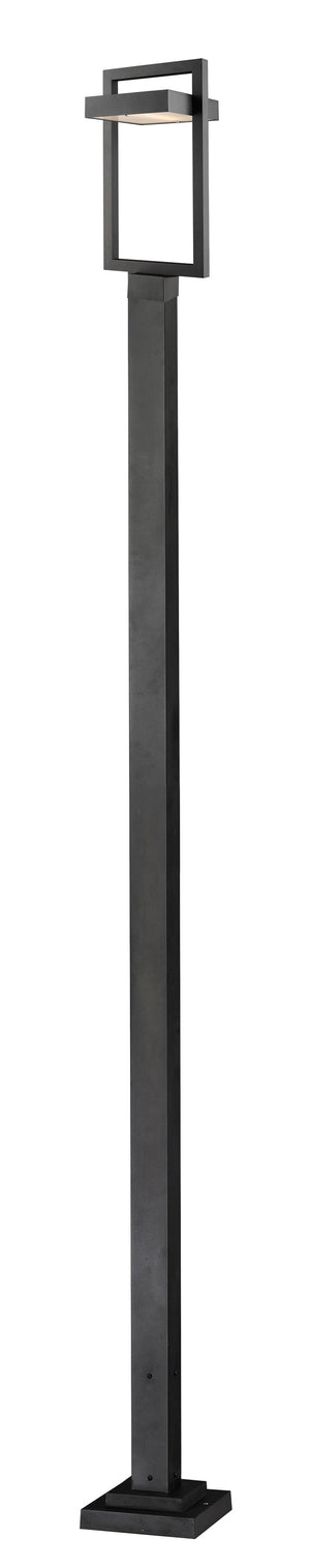 Luttrel 1 Light Outdoor Post Mounted Fixture in Black Finish