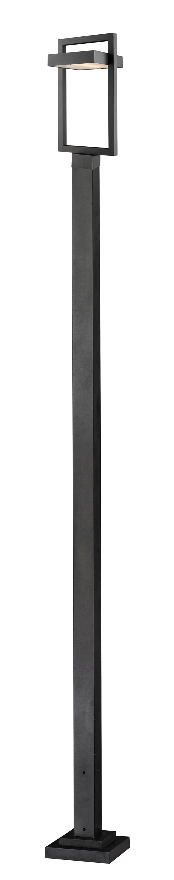 Luttrel 1 Light Outdoor Post Mounted Fixture in Black Finish