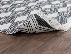 Indoor/Outdoor Banning Rug Charcoal 8'x10' - Handwoven Polypropylene