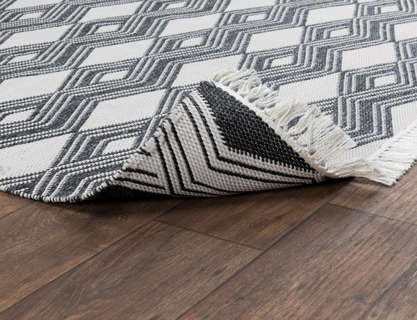 Indoor/Outdoor Banning Rug Charcoal 8'x10' - Handwoven Polypropylene