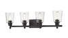 Bohin 4 Light Vanity in Matte Black Finish