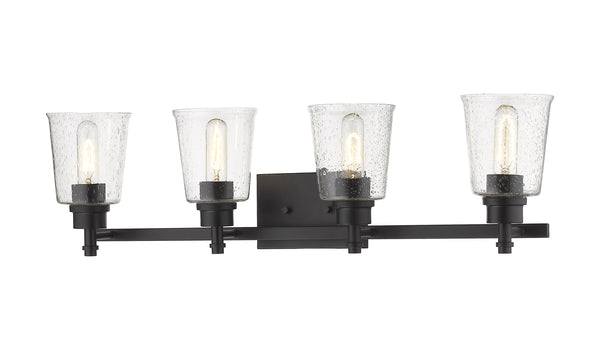 Bohin 4 Light Vanity in Matte Black Finish