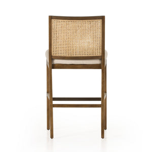 Antonia Cane Armless Bar + Counter Stool - Savile Flax