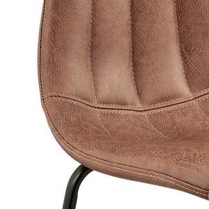 Robert KD PU Counter Stool, Umber Brown