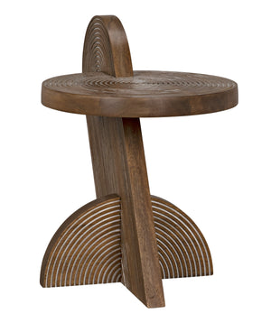 Saturn Side Table, Dark Walnut
