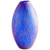 Small Fused Groove Vase in Blue