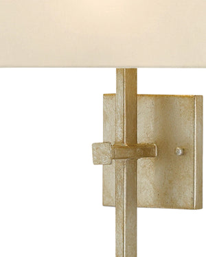 Ashdown Silver Wall Sconce In Silver Leaf