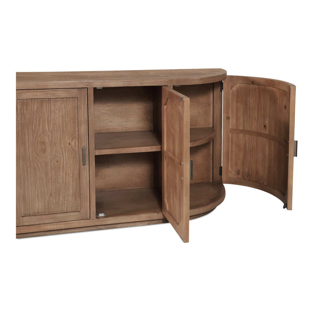 Nicola Sideboard in Reclaimed Pine with Curved Doors