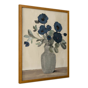 Sentiment Framed Floral Painting in Multicolor
