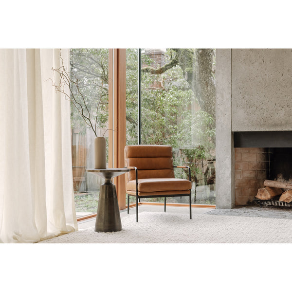 Moe's Verlaine Armchair in Chestnut Brown Leather