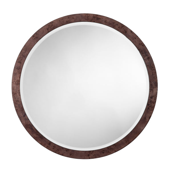  Chandler Round Wall Mirror, Charcoal