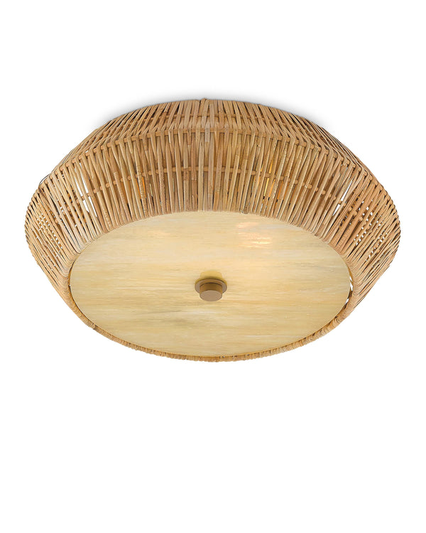 Antibes Flush Mount In Natural & Honey Beige