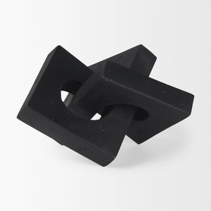 Linx  Small Matte Black Resin Sculpture Decorative Object