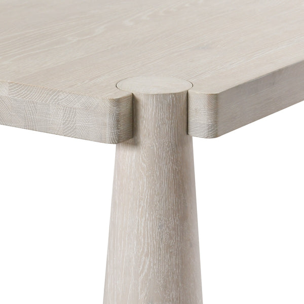 Classic Home Atrop Solid Oak Dining Table with Sculptural Legs