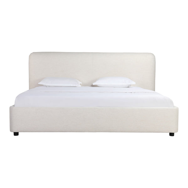 Samara King Bed in White Linen