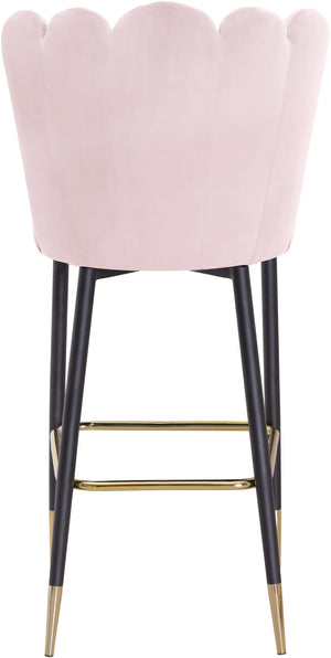 Anita Stool In Pink Velvet