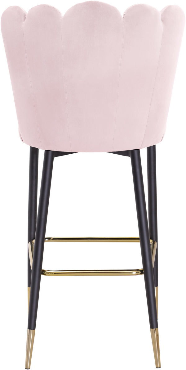 Anita Stool In Pink Velvet