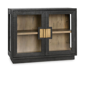 Larson Solid Wood Cabinet with Glass Doors