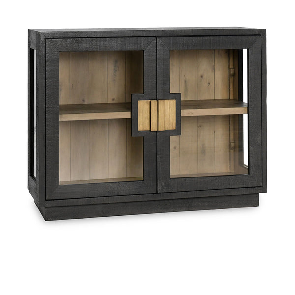 Larson Solid Wood Cabinet with Glass Doors