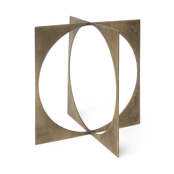 Lima II (Large) 10L x 10W Gold Geometric Decorative Object