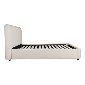 Samara King Bed in White Linen