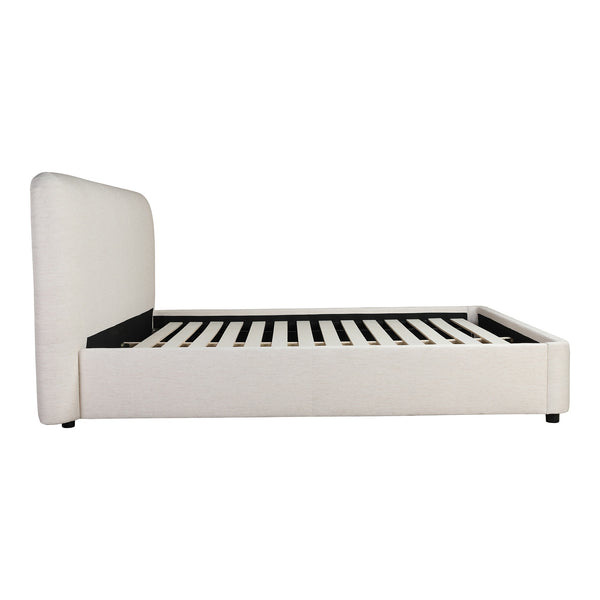 Samara King Bed in White Linen