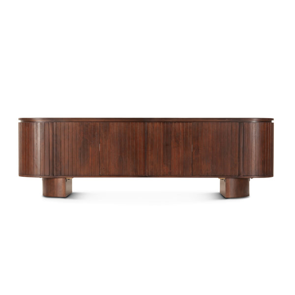 Athena 79" Media Console, Aged Mahogany